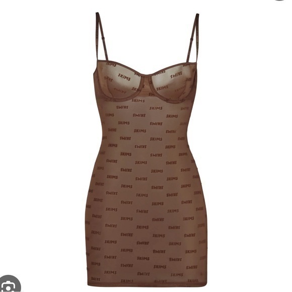 SKIMS Dresses & Skirts - Skims Logo Velour, Shimmy Dress